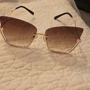 Topfoxx Gold and Brown Sunglasses